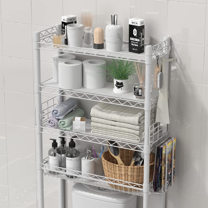 Hodonas Over The Toilet Storage, Bathroom Organizer Shelves Space Saver