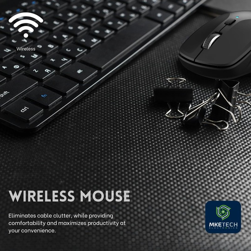 MKETech Electronics MKE 410 Wireless Computer Mouse with Silent Click,
