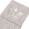 Senko New Silhouette 68682 Grey Leaf Embroidered Cotton Fabric Paper