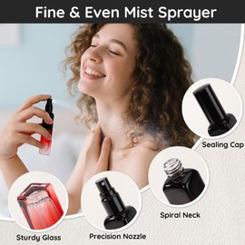 Segbeauty 10 Set of 0.5oz Refillable Perfume Bottle Travel, 15ML Pocket Glass Perfume Atomizer, Empty Fine Mist Mini Travel Bottles Cologne Atomizer Dispenser Fragrance Sprayer Cosmetic Container