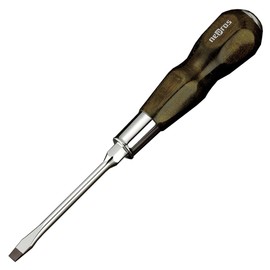 Nepros Wooden Grip Screwdriver (Flat)