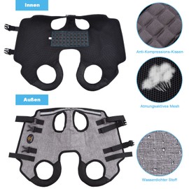 Ownpets Carrying Aid Harness, Lifting Harness for Small Dogs, Sling for Dogs, Full Body Harness, Dog Carry Bag with Shoulder Strap, Soft, Waterproof, Adjustable, S