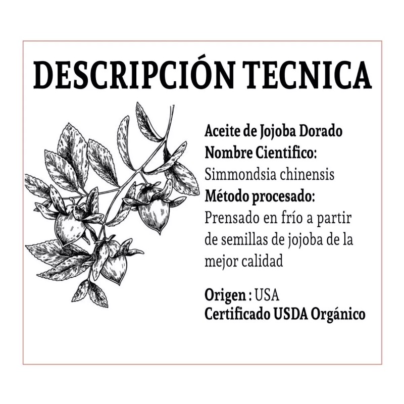 Laferv Aceite Jojoba Dorado 100% Orgánico Prensado En Frio 500