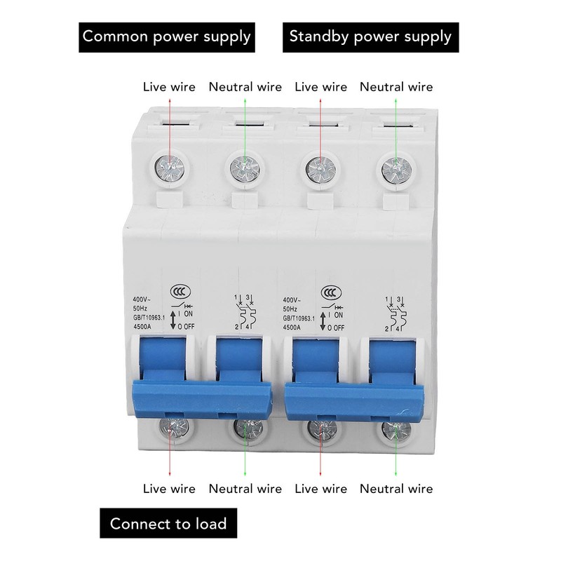 Circuit Breaker Interlock Manual Dual Power Transfer Switch AC 400V