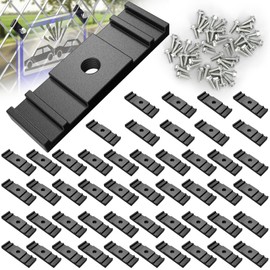 IRENPORU 50 Pcs Chain Link Fence Sign Mount Fastener Bracket Clip Chain Link Fence Sign Bracket for Standard Chain Link Fence Sign Mounting Support Rack Banner Display Sign Mount