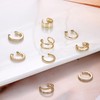 Morfetto 9 Pieces Gold Ear Cuff Earrings Non Piercing Fake