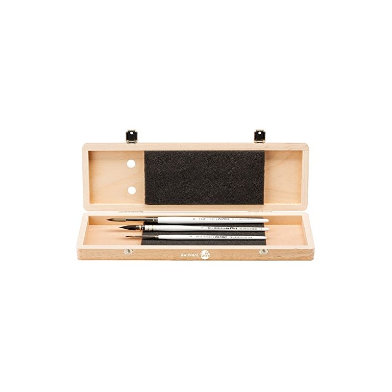 Brush Set in Wooden Box Woman Hell & Da Vinci,