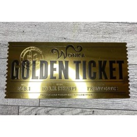 WILLY WONKA Holographic Golden Ticket Chocolate Bar 6 x 2.75 inches