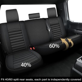 LAONNVIR Car 5 Seat Covers Set Cushion Protector Pad For Toyota Tacoma Crew Cab 2024-2026