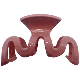 Topkids Accessories Wave Hair Claw Clips for Women and Girls, Hair Accessories for Women, Large Hair clips, Hair Styling Tools, Hair Clips Women, Large Claw clips (Pink)