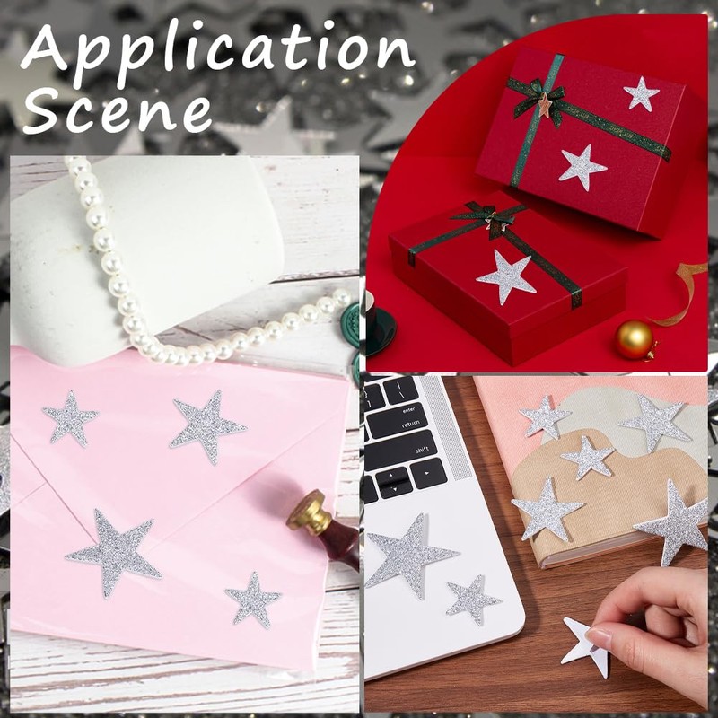 GORGECRAFT 150 Stück 3 Größen Sternaufkleber Aus Schaumstoff EVA Selbstklebend