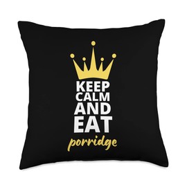 Breakfast Oats Congee Jook Rice Porridge Apparel Cereal Grits Kasha Upma Rice and Morning Cornmeal Porridge Throw Pillow, 18x18, Multicolor