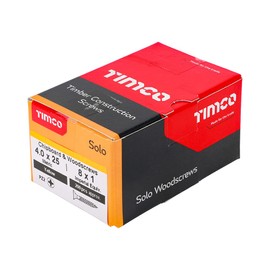 TIMCO Solo Chipboard & Woodscrews - Gold - 4.0 x 25 - Box of 200 - A Single Thread woodscrew mainly Used in Various Types of Timber and Man-Made Boards or into Masonry with The use of Plastic Plug