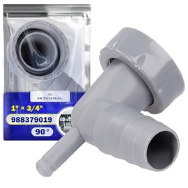 Spalme 988379019 Drain Fitting for Washing Machine and Dishwasher with Condensate Drain 90° 1 x 3/4 Inch with Original Code MONTERAL