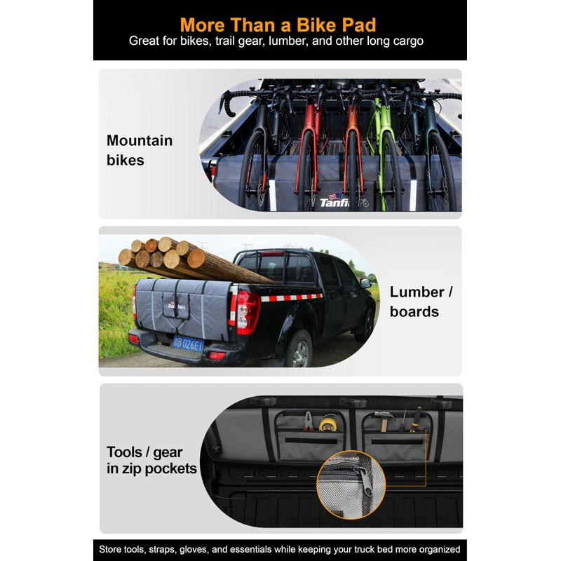 Tanfix Tailgate Pad for Mountain Bikes, 51" Tailgate Protection Pad