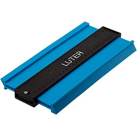 LUTER Plastic Contour Gauge, 10 Inch Profile Gauge Measure Ruler Contour Duplicator for Precise Measurement Tiling Laminate Wood Marking Tool (Blue/10 Inch)