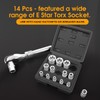 FIFIBANG 14-Piece E-Torx Socket Set External Torx Socket Set E4,