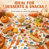 72Pcs Fall Paper Plates and Napkins Set, Autumn Pumpkin Dessert