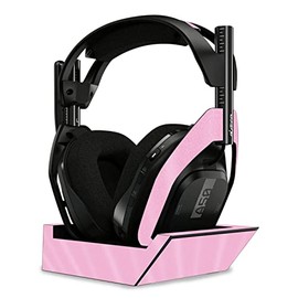 MightySkins Glossy Glitter Skin Compatible with Astro A50 Wireless Headphones + Base Station (Gen 4) - Solid Pink | Protective, Durable High-Gloss Glitter Finish | Easy to Apply | Made in The USA