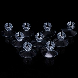 10Pcs Aquarium Suction Cup, Transparent Plastic Sucker with Clips Fish for Tank Pipe Hose Tube Holder Fish Tank Suction Cups Air Pump Accessories Aquarium Pumps and Filters (1.2in)