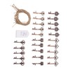 25pcs Bottle Opener Retro Metal Key Bottle Opener with Tag