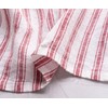 Red Linen Napkins Set of 4, Red Striped Napkins, Flax