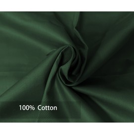 iMaylex Soft and Breathable 100% Egyptian Cotton Envelope Pillow Shams, Silk Like and Cozy Decorative Pillow Covers, Set of 2, Dark Green, Standard