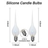 Konictom Flicker Flame Candle Light Bulbs,Silicone Replacement Bulbs for Country