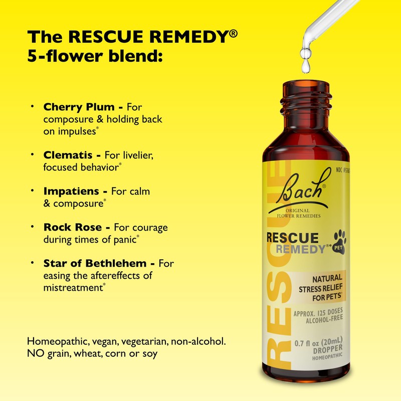 Bach Rescue Remedy Pet Dropper - 20mL, Pack of 2