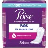 Poise Incontinence Pads for Women 5 Drop Maximum Absorbency Long