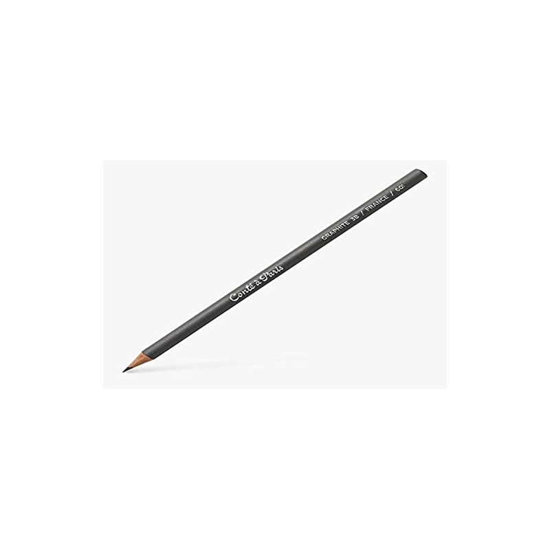 Conté à Paris Graphite 3B Graphite Pencil, Sketch Pencil, Black,