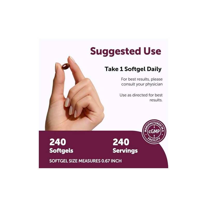 Micro Ingredients L-Methylfolate 1000mcg, 240 Softgels | 5-MTHF Active Folate
