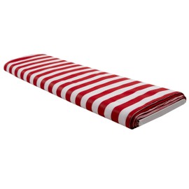 Poly Cotton Broadcloth Prints Stripes (Bolt 15 Yards) Red/White, Fabric by the Bolt