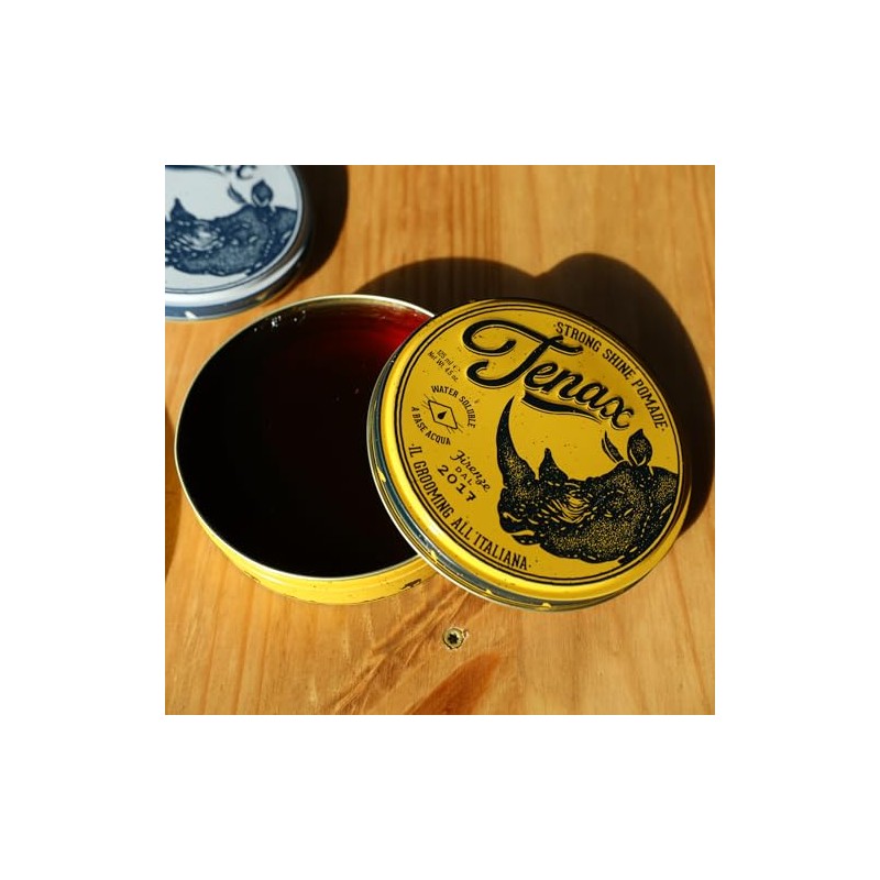 Tenax Water Soluble Pomade, Strong Hold with Clean Shine, 4.5