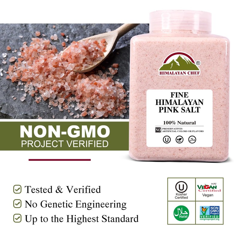 Himalayan Chef Himalayan Cooking Pink Salt, Pink Salt Fine Grain,