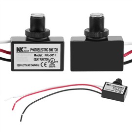 120-277V Dusk to Dawn Sensor Photoelectric Switch Light Photocell Sensor Lighting Switch, Photo Control Eye Switch Light Photocell Sensor