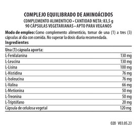 Viridian – Balanced Amino Acid Complex – 90 Caps