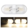 RV Ceiling Light LED Fixture Double Dome 4500K Camp Trailer