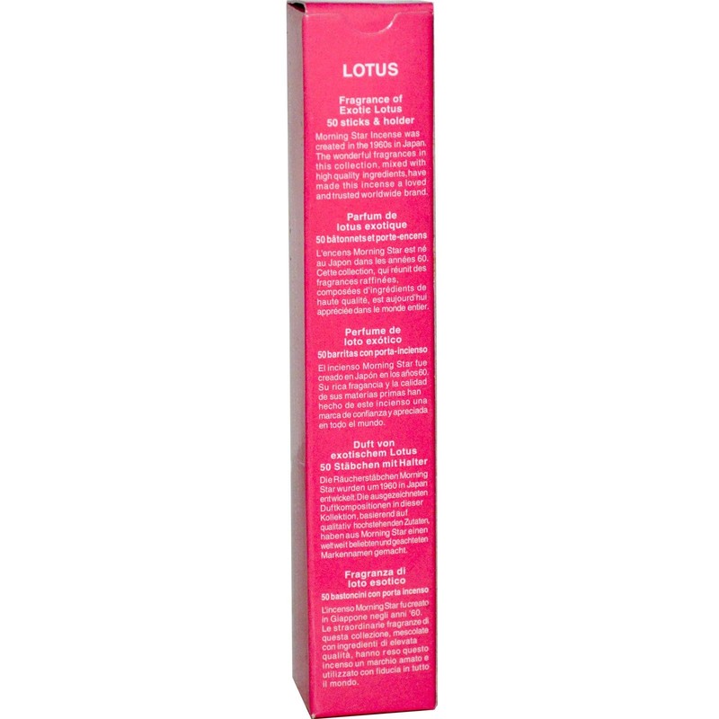 Morning Star, Lotus Incense, 50 Sticks & Holder