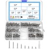 KOXXIAMOQ 460 Pcs M3 Screw Sets, Wood Screws Assortment Kit,