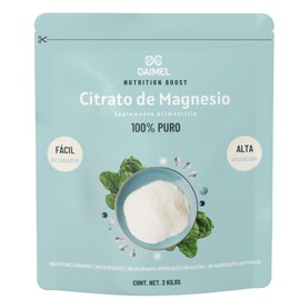 Daimel | Citrato de Magnesio Puro | 2 Kilos | 666 porciones | Alta absorción | 100% puro | Sin azúcar