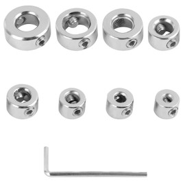 8-Piece Depth Stop Ring Set, Positioner Ring Positioner, HSS Locator Depth Limiter for Precise Drilling, Compatible with SAE Drills from 3-10 mm, Includes Allen Key