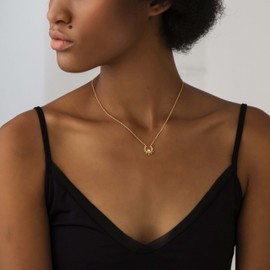 Picuzzy Gold Pendant Necklaces for Women Trendy, Dainty 14k Gold Plated Sun Charm Necklace for Women Simple Open Cubic Zirconia Long Necklace Waterproof Fashion Beach Gold Jewelry Gifts