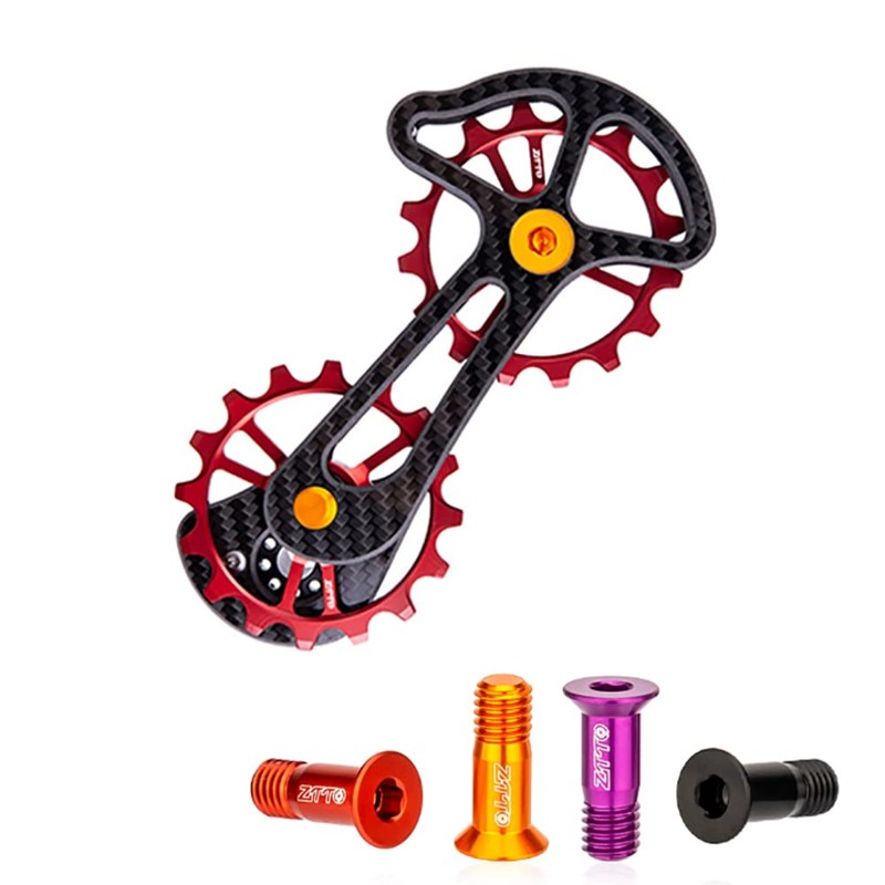 ANCLLO 4 Pcs Aluminum Alloy Bicycle Rear Derailleur Bolt Titanium