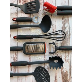 Fackelmann Charcoal Grey and Red Vegetable Peeler