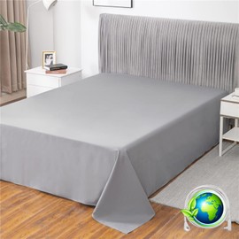 Grounding Flat Sheets Earthing Full Size Bed Grounding Kit in Silver Thread Organic Cotton with 16.4 feet Grounding Cord Better Sleep EMF Protection Conductive Mat Housewaring Gift (Gray, Twin)