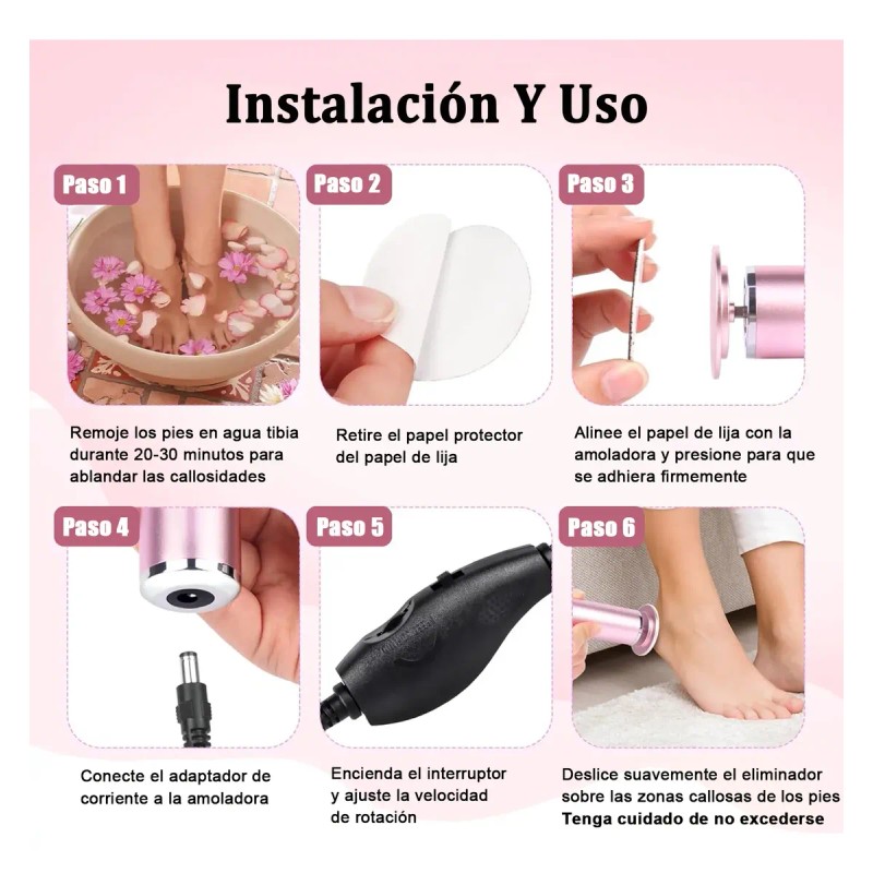 Maquina Exfoliadora De Callos Profesional De Eléctrico
