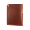 NRA Slim Leather Wave Minimalist Front Pocket Wallet, Brown