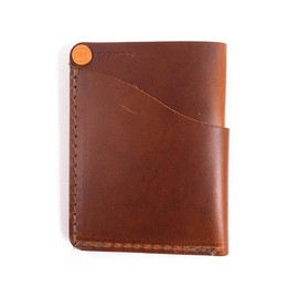 NRA Slim Leather Wave Minimalist Front Pocket Wallet, Brown