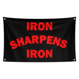Iron Sharpens Iron Flag 3' x 5' For Gym, Office, Home, Workspace, Home-Office or Garage by Lee Flag Co.
